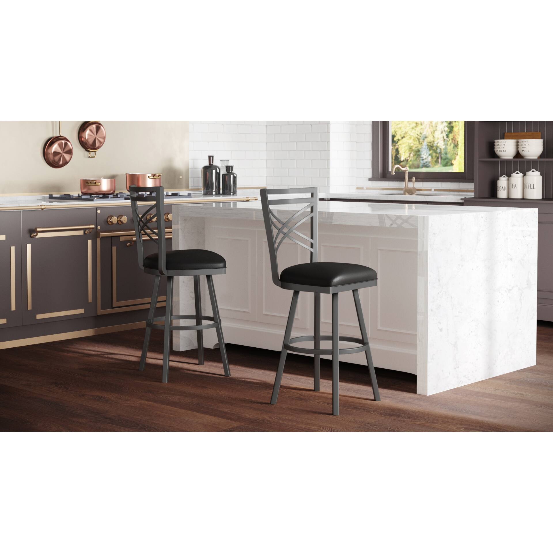 Tempo Furniture Rebecca Swivel 26" Counterstool/30" Barstool by Furnish